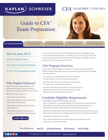 Guide To CFA Exam Preparation