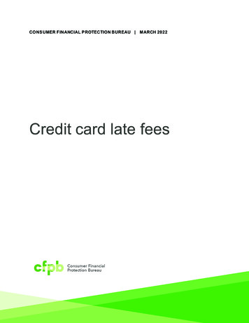 Credit Card Late Fees - Consumer Financial Protection Bureau