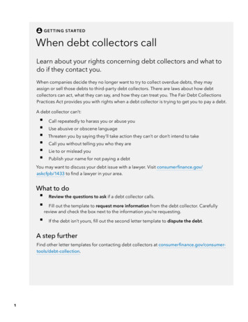 When Debt Collectors Call Tool