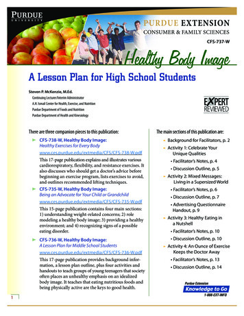 Healthy Body Image: A Lesson Plan For High School Students