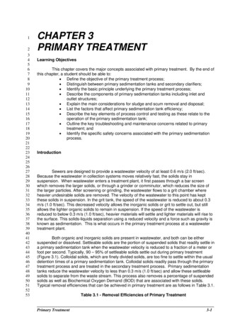 Chapter 3 Primary Treatment