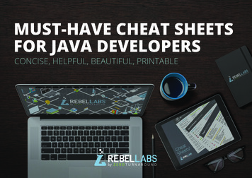 MUST-HAVE CHEAT SHEETS FOR JAVA DEVELOPERS
