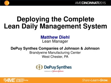 Deploying The Complete Lean Daily Management System
