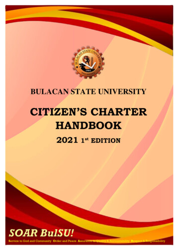 CITIZEN'S CHARTER - Bulacan State University