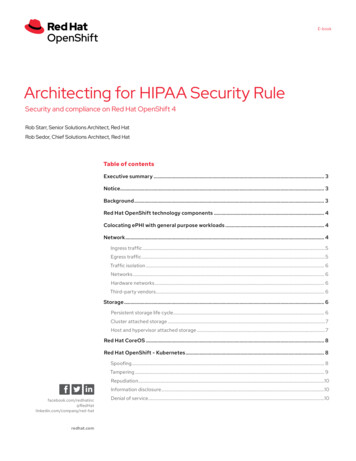 Architecting For HIPAA Security Rule