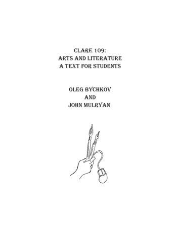 CLARE 109: ARTS AND LITERATURE A TExT FoR STUDENTS 