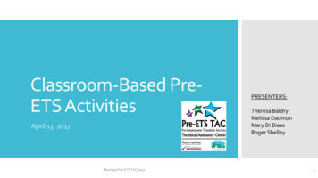 Classroom-Based Pre- ETS Activities