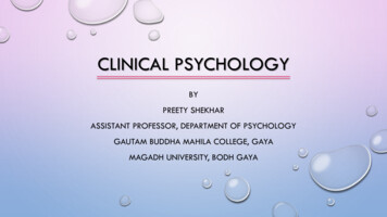Clinical Psychology - Magadh University