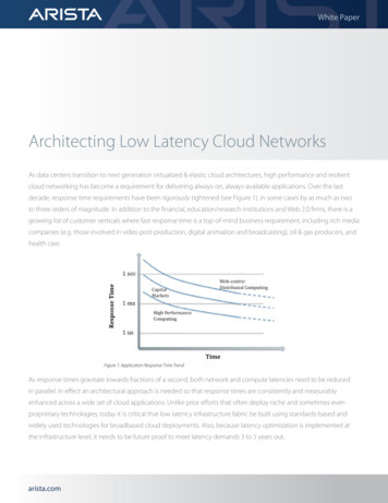 Architecting Low Latency Cloud Networks