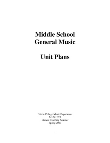 Middle School General Music Unit Plans