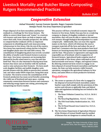 Livestock Mortality And Butcher Waste Composting: Rutgers .