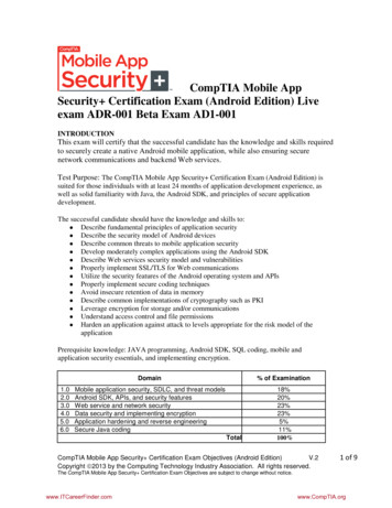 CompTIA Mobile App Security Objs (ADR-001)