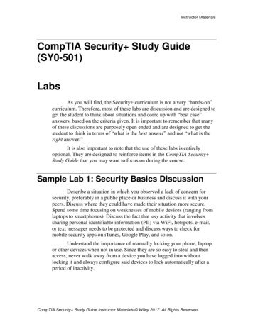 CompTIA Security Study Guide (SY0-501) Labs