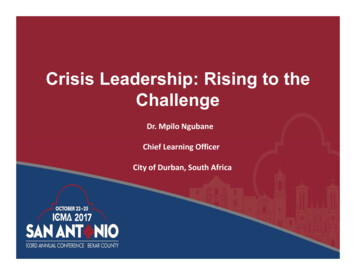 Crisis Leadership: Rising To The Challenge