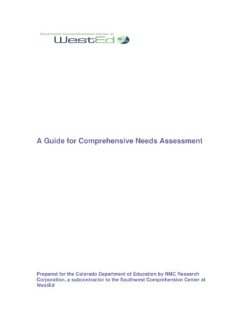 A Guide To Comprehensive Needs Assessment - Colorado Department Of .