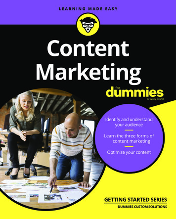 Content Marketing For Dummies - Dummies