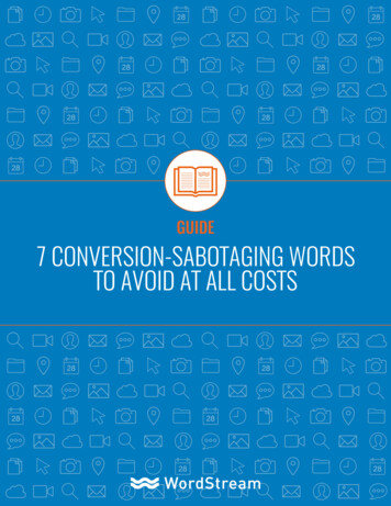 GUIDE 7 CONVERSION-SABOTAGING WORDS TO AVOID AT 