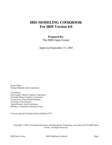 IBIS MODELING COOKBOOK For IBIS Version 4