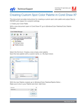 Creating Custom Spot Color Palette In Corel Draw X7