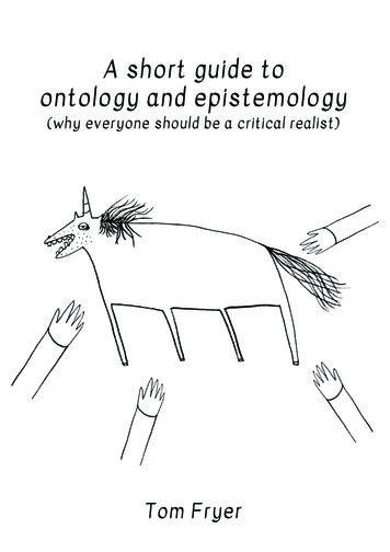 For The Beginner, Ontology, Epistemology . - WordPress 