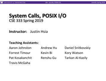 System Calls, POSIX I/O