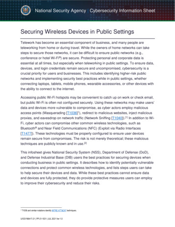 Securing Wireless Devices In Public Settings