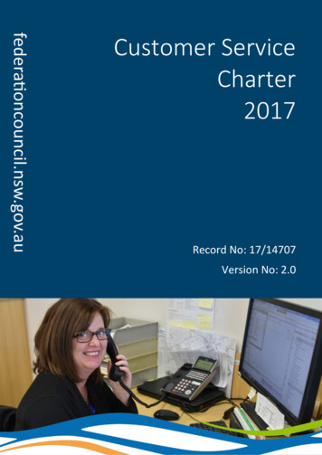 Customer Service Charter 2017 - Federation Council