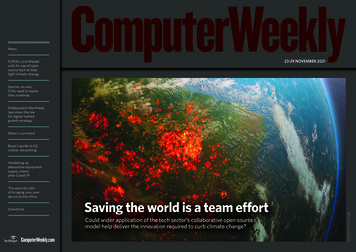 Saving The World Is A Team Effort - Media.bitpipe 