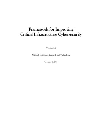 Framework For Improving Critical Infrastructure Cybersecurity