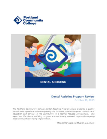 Dental Assisting Program Review - PCC