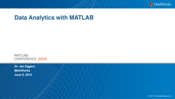 Data Analytics With MATLAB - MathWorks