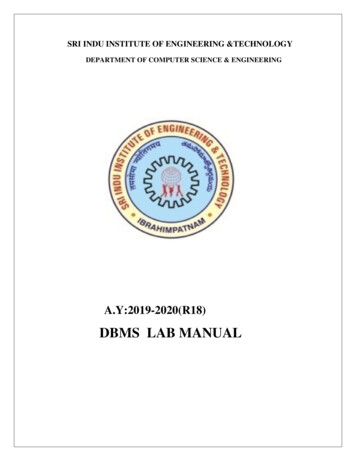 Dbms Lab Manual-ii-cse-ii-sem