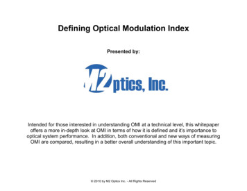 Defining Optical Modulation Index - GlobalSpec