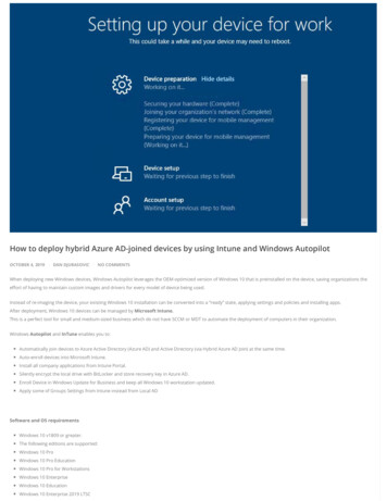 How To Deploy Hybrid Azure AD-joined Devices By Using Intune And .