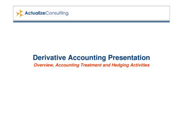 Derivative Accounting Presentation - Actualize Consulting