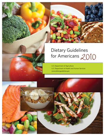 Dietary Guidelines For Americans - Health