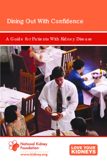 Dining Out With Confidence - National Kidney Foundation