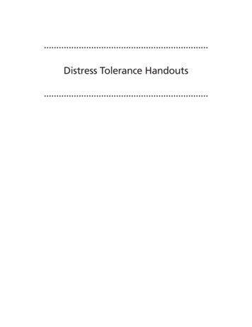 Distress Tolerance Handouts - My Doctor Online