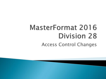 Access Control Changes - Framework