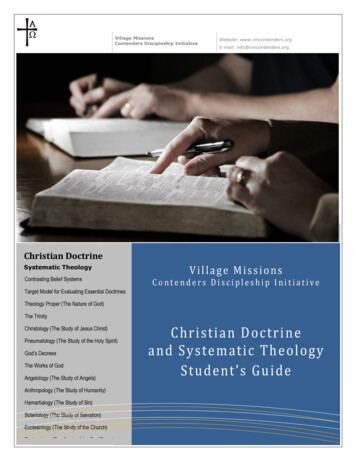 Christian Doctrine And Systematic Theology Student’s Guide