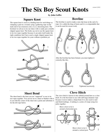 The Six Boy Scout Knots Version: 8-20-01