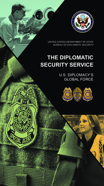 THE DIPLOMATIC SECURITY SERVICE - U.S. Department Of State