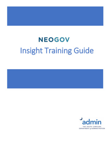 Neogov Insight Training Guide - South Carolina