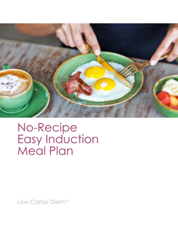 No-Recipe Easy Induction Meal Plan - Low Carbe Diem