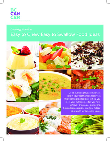 Oncology Nutrition Easy To Chew Easy To Swallow Food Ideas