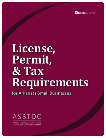 License, Permit, & Tax Requirements
