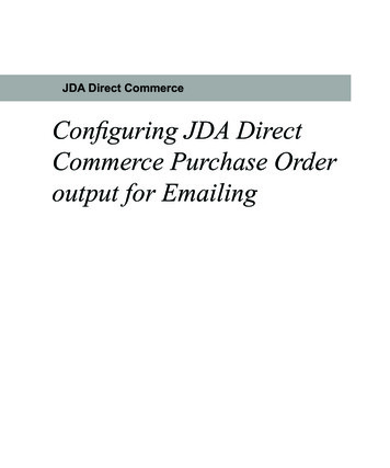 Configuring JDA Direct Commerce Purchase Order Output For Emailing