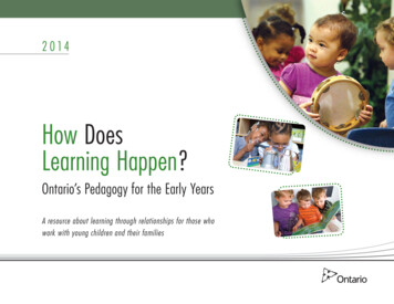 How Does Learning Happen? - Premier Of Ontario