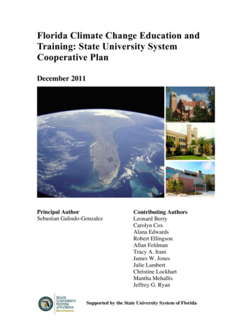 Florida Climate Change Education And Training: State University . - CES