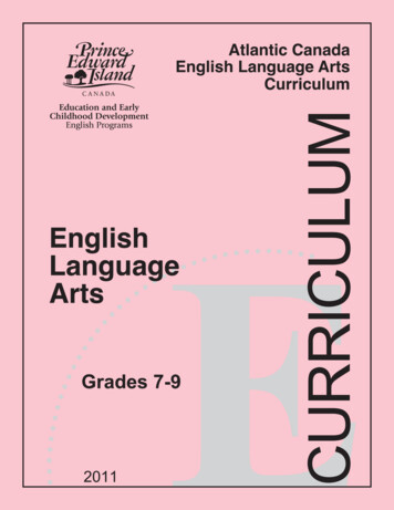 English Language Arts Grades 7-9 - Prince Edward Island